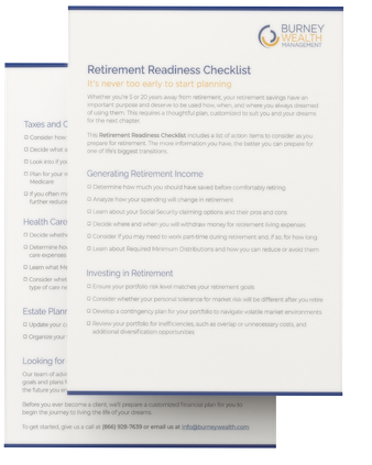 Retirement Planning Checklist Retirement Planning Checklist