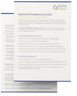 Retirement Planning Checklist